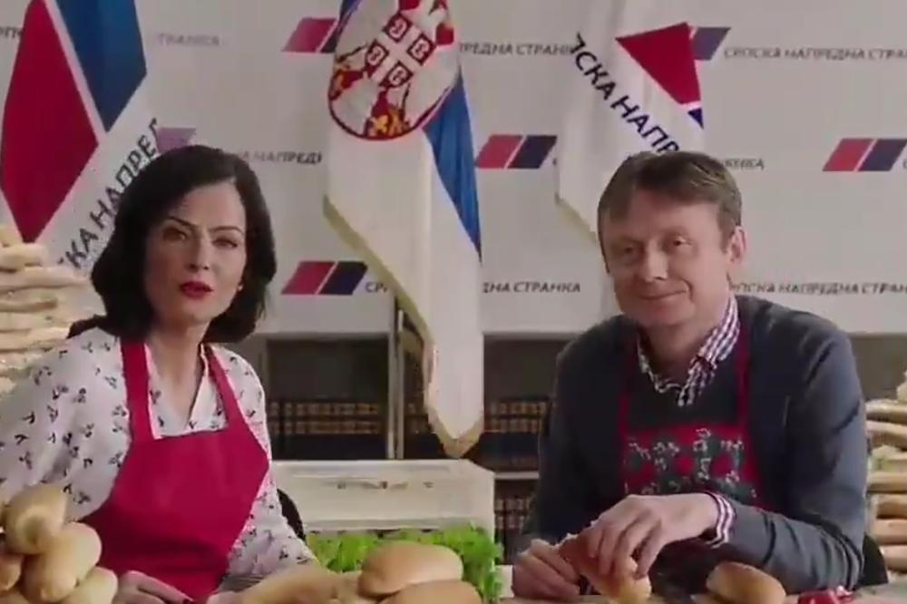 MARIJA I DARKO PRAVE SENDVIČE! Ovako je SNS pozvala ljude na MITING 19. APRILA u Beogradu (VIDEO)
