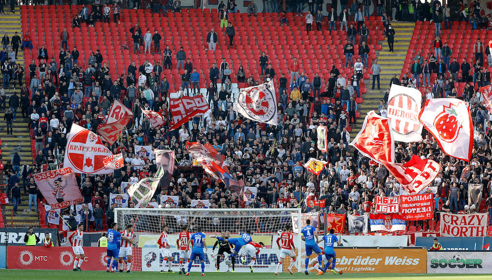 Navijači Crvene zvezde na meču Kupa Srbije  