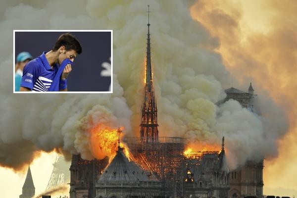 ĐOKOVIĆ U ŠOKU ZBOG POŽARA U NOTR DAMU: Tužno je! U isto vreme je gorela i džamija, pa ako je to povezano...