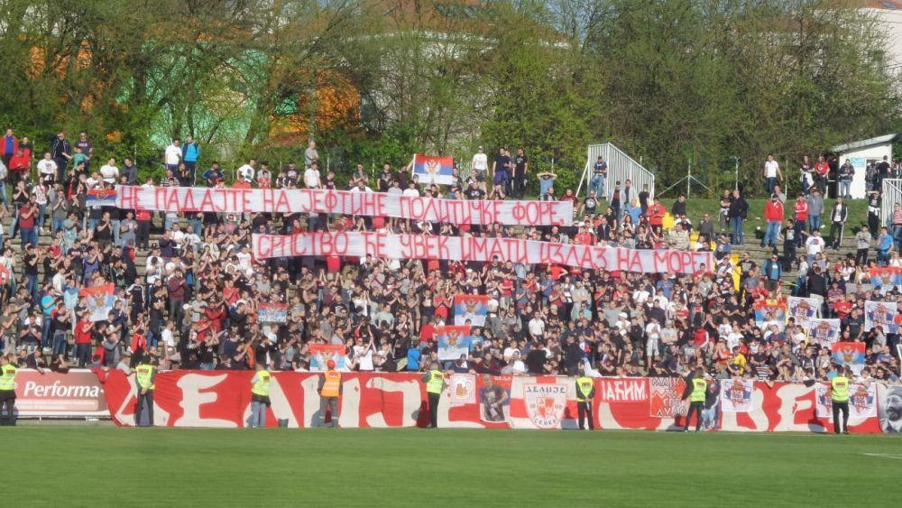 Transparent Delija na meču protiv Čukaričkog