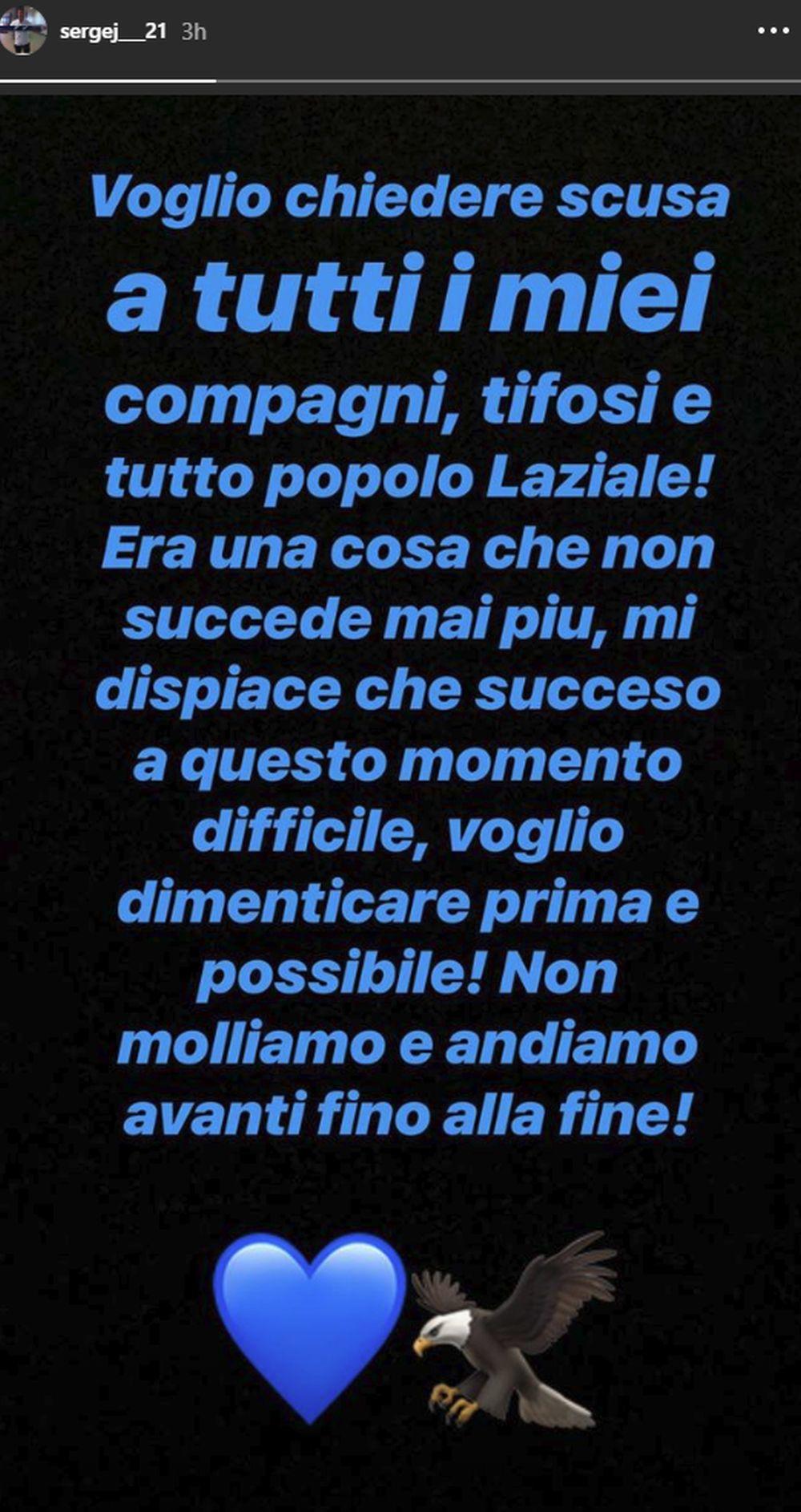 Sergej Milinković Savić se izvinio svima