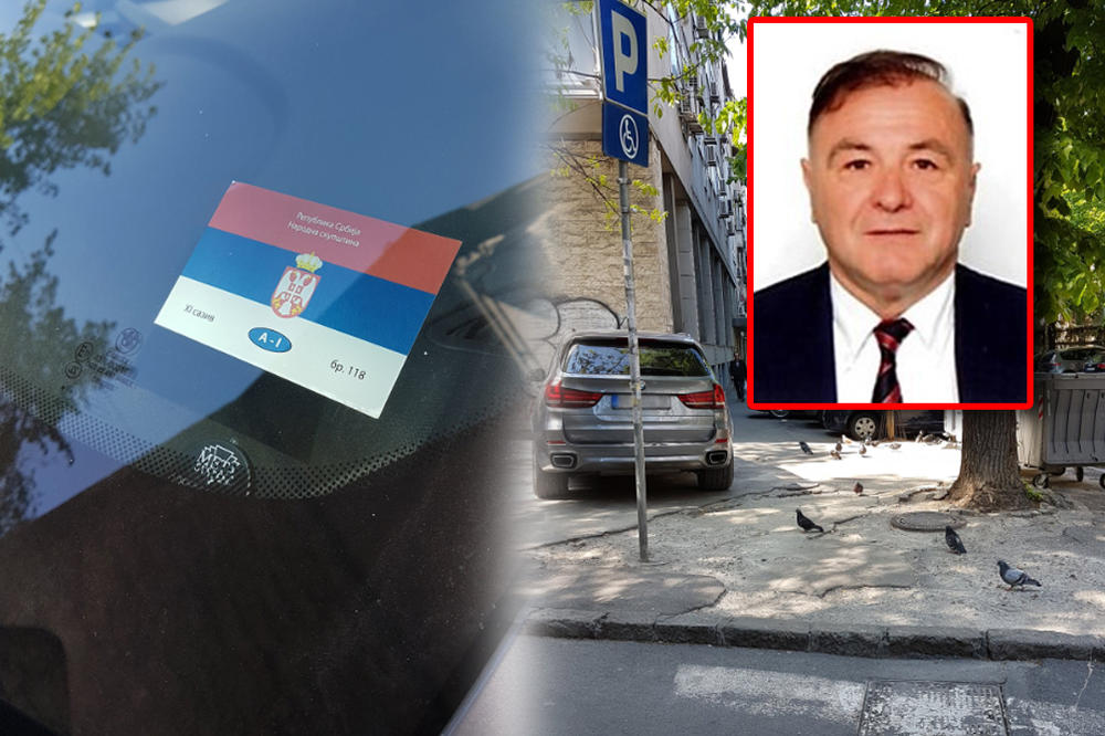 BRUKA, AUTO SA NALEPNICOM SKUPŠTINE SRBIJE PARKIRAN NA MESTU ZA INVALIDE! Pozvali smo poslanika na čije ime se vodi