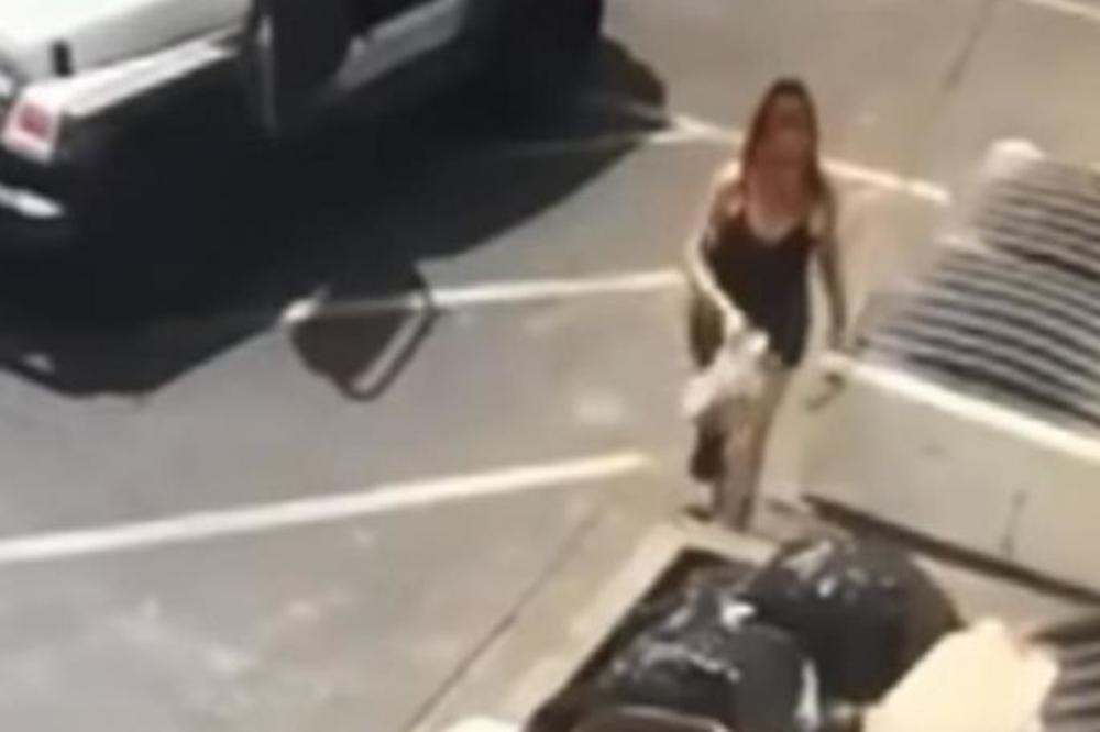 KAMERE SNIMILE ŽENU KAKO BACA KESU U KONTEJNER: Sad joj preti 7 godina zatvora! (VIDEO)