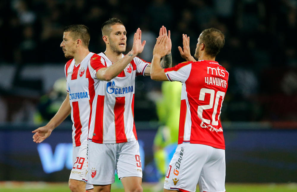 Vukanović i Čaušić posle drugog gola  