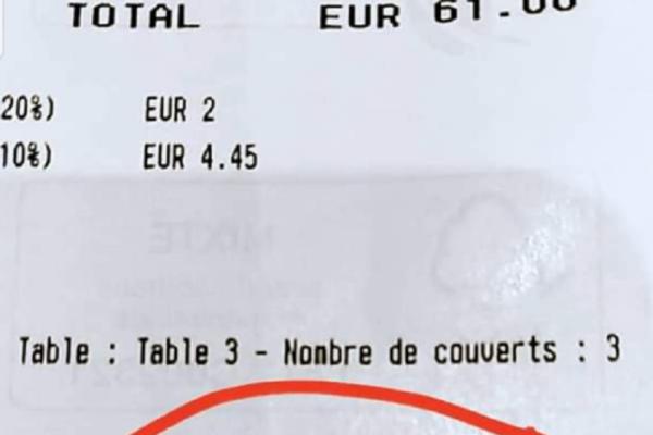 SRBIN SE ZAPOSLIO U PARIZU, PA FRANCUZIMA OBJASNIO NEKE STVARI: Pogledajte šta piše na računu! (FOTO)