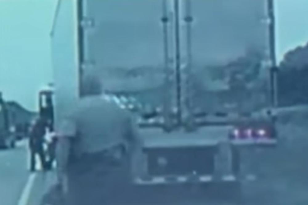 PRIŠAO JE KAMIONU ZAUSTAVLJENOM NA PUTU: Kada je video šta se nalazi u njemu, ISKOČIO JE IZ KOŽE OD UŽASA! (VIDEO)