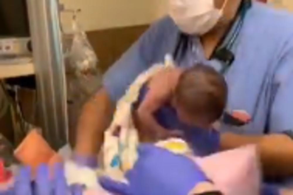 SNIMLJENA JEZIVA SCENA U BOLNICI: Lekarima ispala beba iz ruku!!! (VIDEO)