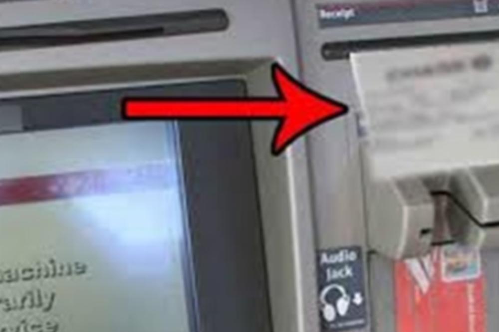 UPOZORENJE ZA SVE KOJI KORISTE BANKOMAT: Više nikad ne uzimajte POTVRDU nakon transakcije! KRIJE ZARAZU! (FOTO)