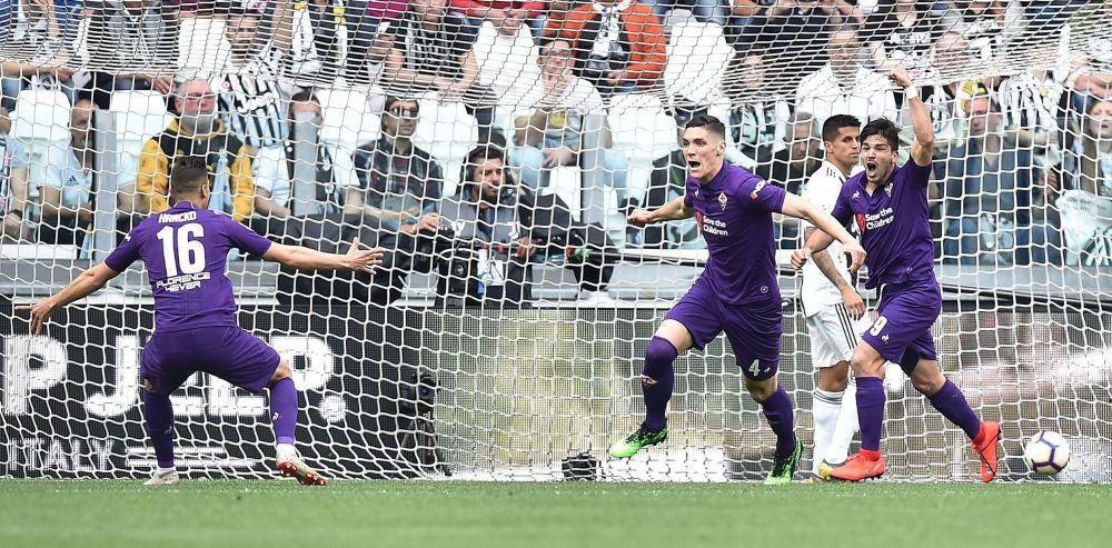 Nikola Milenković slavi gol protiv Juventusa