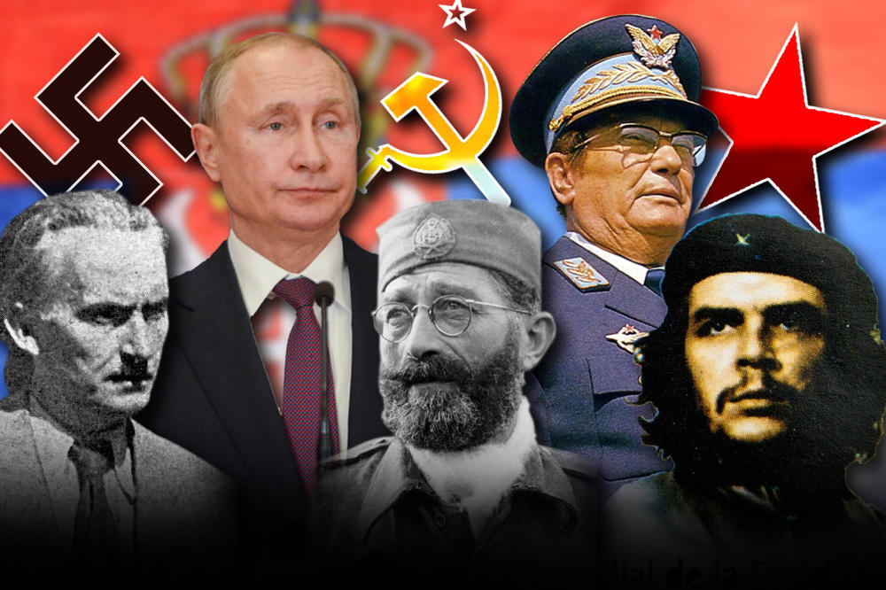 I ČE GEVARA, I DRAŽA, I TITO, I LJOTIĆ, I PUTIN: Kako je Srbin uspeo da pomeša levicu i desnicu, patriote i fašiste