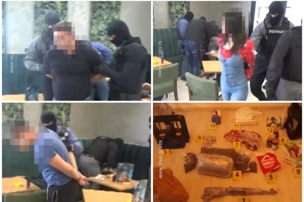 FILMSKE SCENE: Specijalci hapse, s lisicama izveli i jednu devojku! Kokain, ekstazi, pištolj, bomba... (VIDEO)