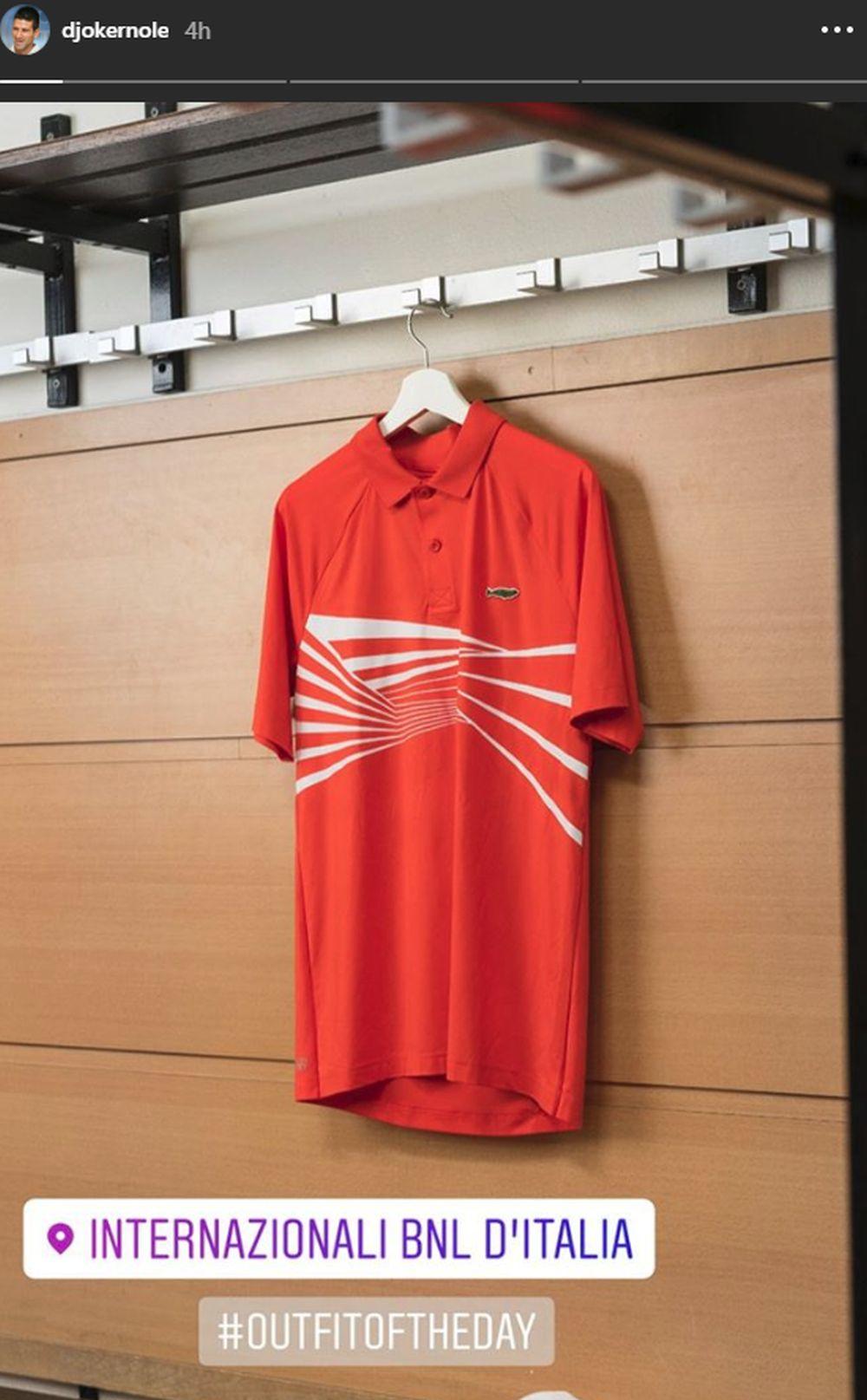 Oprema Novaka Đokovića za turnir u Rimu sa značajnom promenom