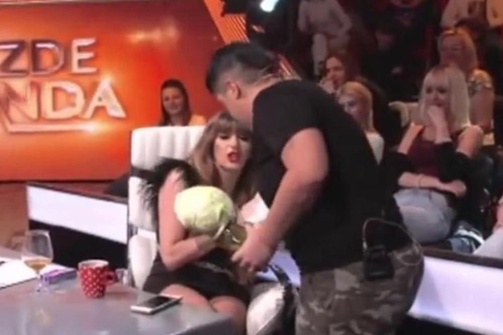 INCIDENT NA SNIMANJU ZVEZDA GRANDA: Marija Šerifović GAĐALA STOLICOM Viki Miljković! Zamalo neko da strada!