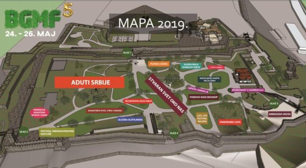 Mapa festivala 