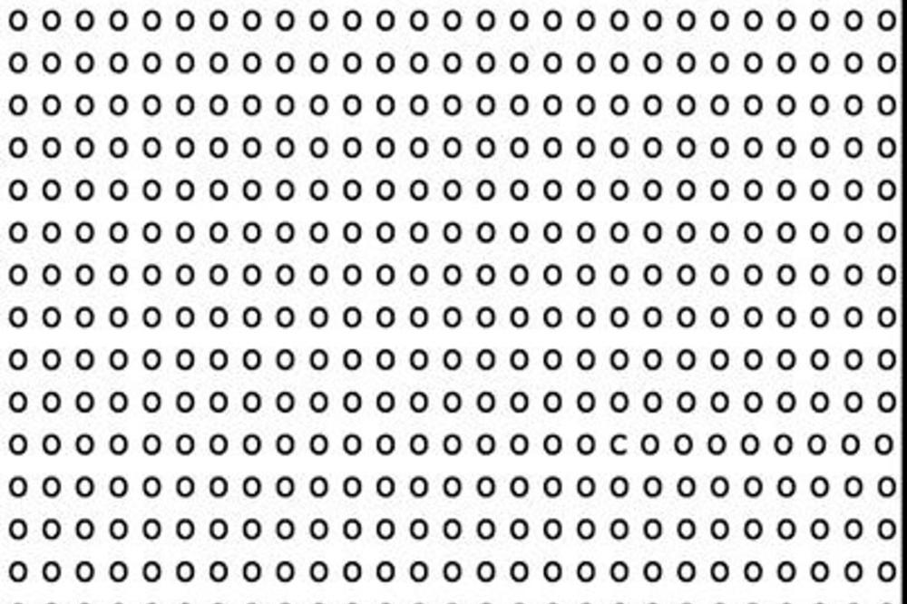 99% LJUDI NE UME DA REŠI OVAJ JEDNOSTAVNI TEST: Treba samo da pronađete slovo C! Da li spadate u 1%?