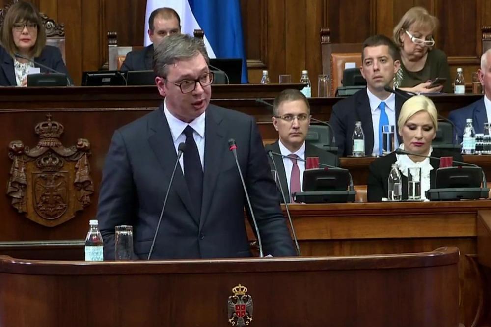 SILE SA ZAPADA STALE NA STRANU SRBIJE, ZAUSTAVIĆE LUDILO NA KOSOVU! Vučić je u parlamentu izdao VAŽNO saopštenje