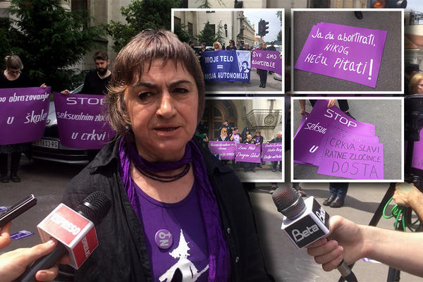 ŽENE U CRNOM SU SE DANAS OKUPILE ISPRED PATRIJARŠIJE SPC-a! Otkrile su protiv čega se bore (FOTO)