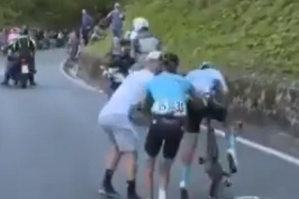 SKANDAL NA ĐIRU D'ITALIJA: Biciklista brutalno pretukao starca na trci na Apeninima!