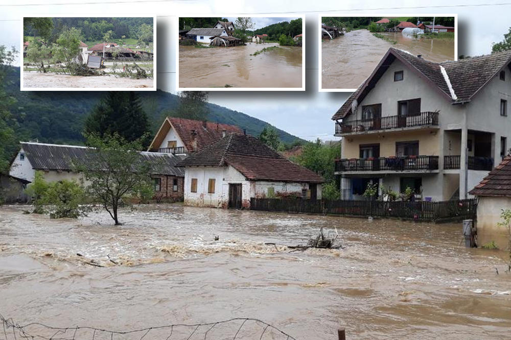 KATAKLIZMIČNE SLIKE POPLAVA U SRBIJI, VODA NOSI KUĆE: Podivljala reka nosila prikolice teške 10 tona! (VIDEO)