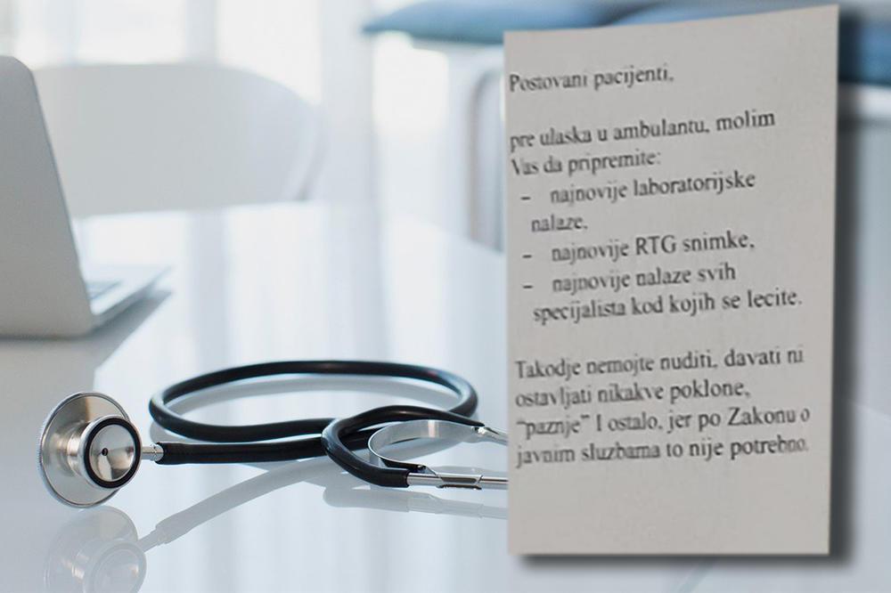 POKLONE NE PRIMAM! Poruka ovog doktora zapanjila je Beograd, OTKRIO JE ŠTA JE JEDINO POTREBNO ZA PREGLED (FOTO)