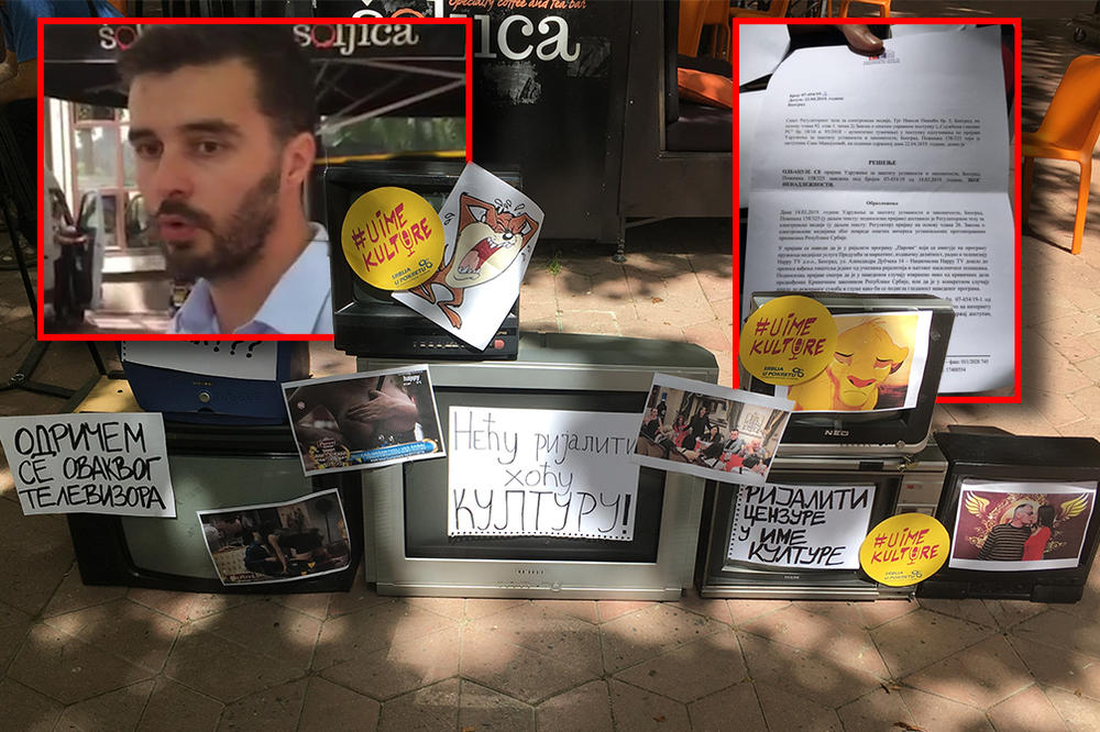 STOP NASILJU NA TELEVIZIJI! Ispred jedne državne institucije Beograđani su danas ostavljali TELEVIZORE!