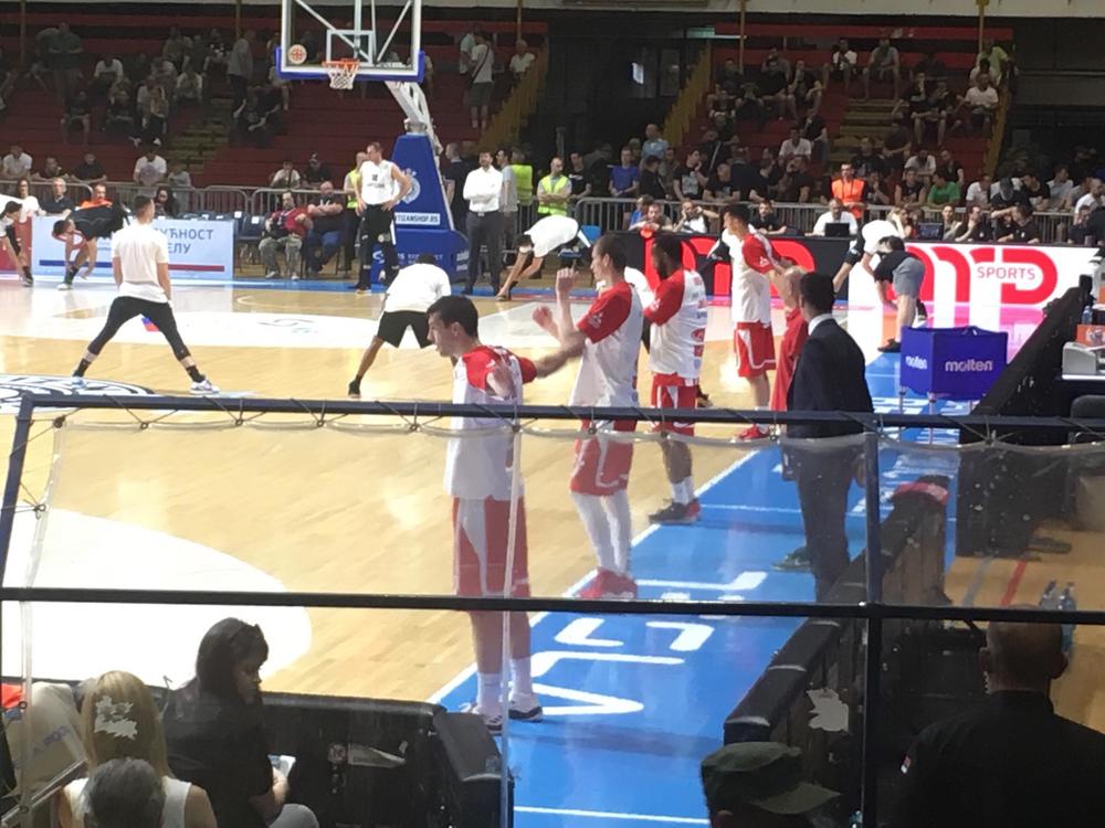 Ognjen Dobrić na zagrevanju