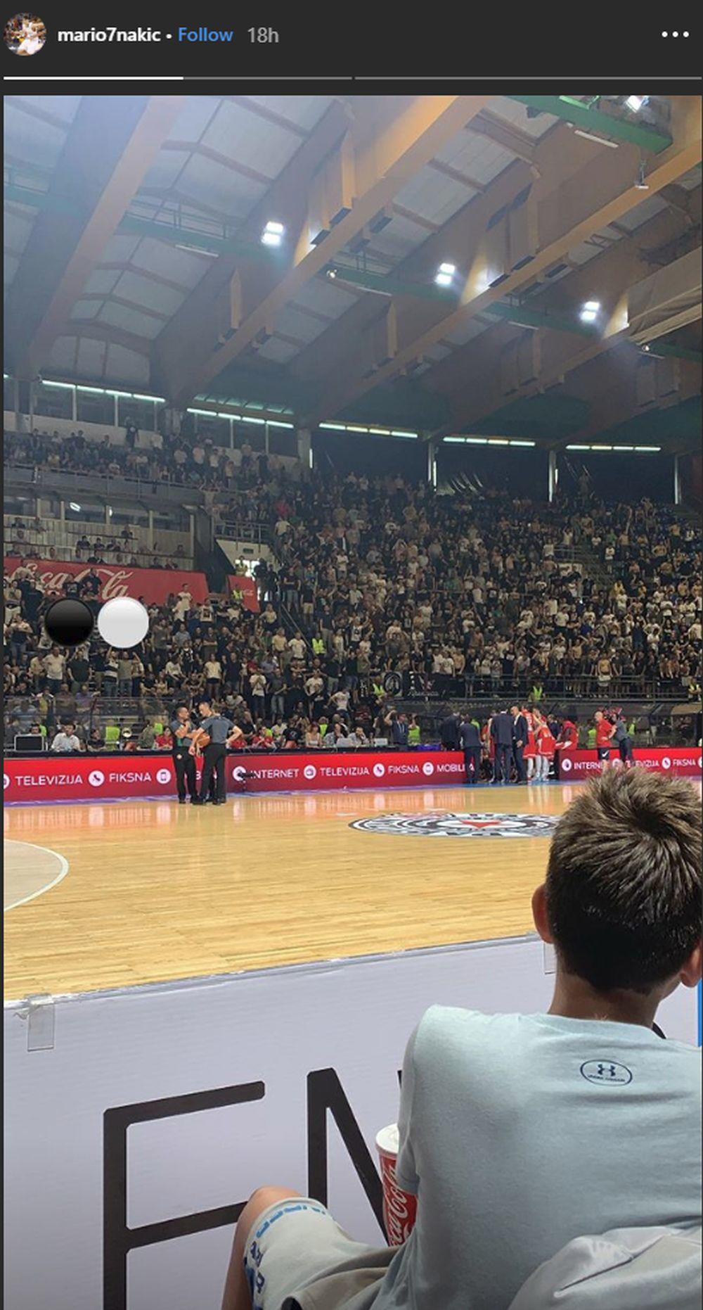 Mario Nakić na utakmici Partizan - Crvena zvezda