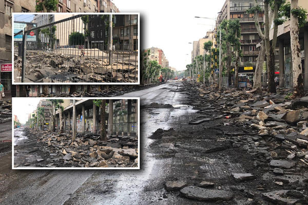 BEOGRAD KAO IZ DOBA JURE! Raskopana jedna od najprometnijih ulica, a preko KRATERA LJUDI IDU PO CENI DA SE POLOME