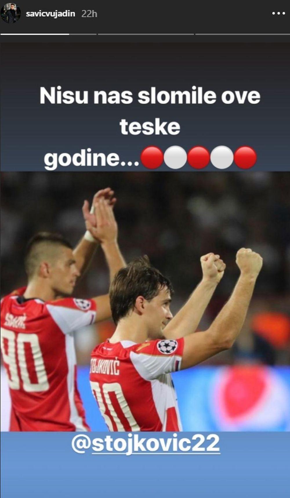Poruka Vujadina Savića na Instagramu