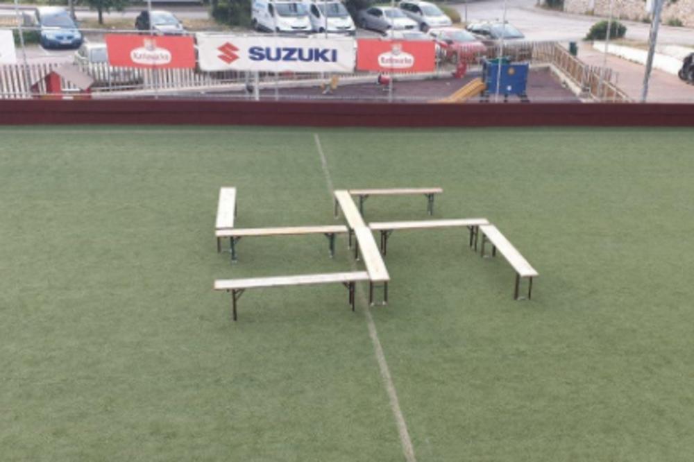 FAŠISTIČKI SKANDAL U HRVATSKOJ: Kukasti krst osvanuo na fudbalskom terenu!