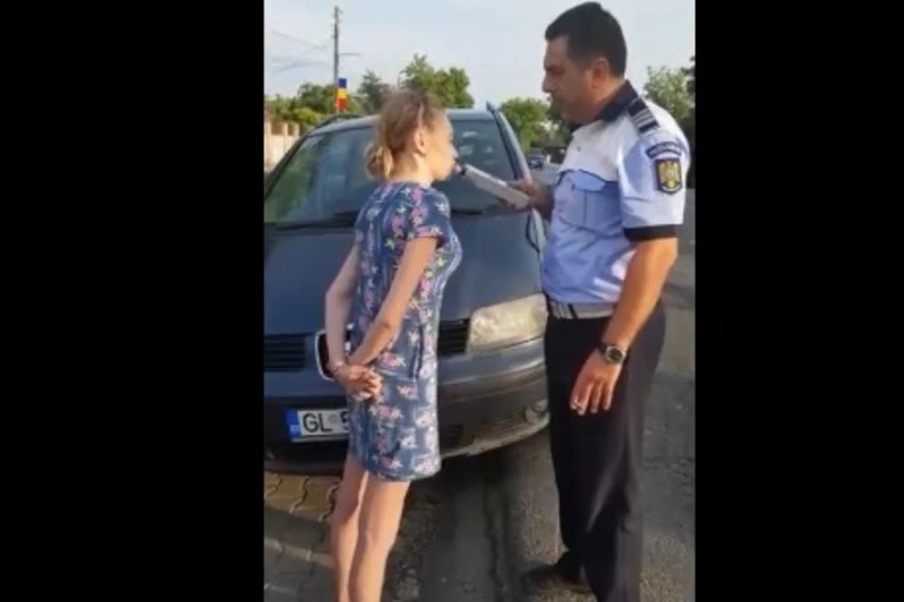 POLICAJAC JE DAO PIJANOJ PLAVUŠI DA URADI ALKO TEST! Sada se MILIONI smeju ovoj devojci! (VIDEO)