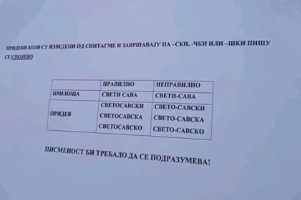 KAKO SE PIŠE: SVETOSAVSKA ILI SVETO-SAVSKA? Neko se opasno izblamirao s ovim nazivom ulice (FOTO)