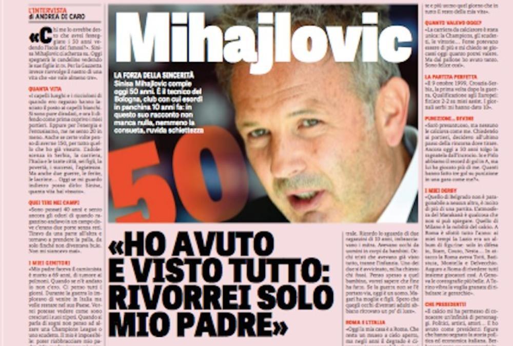 Veliki intervju koji je Siniša Mihajlović dao pre samo nekoliko meseci