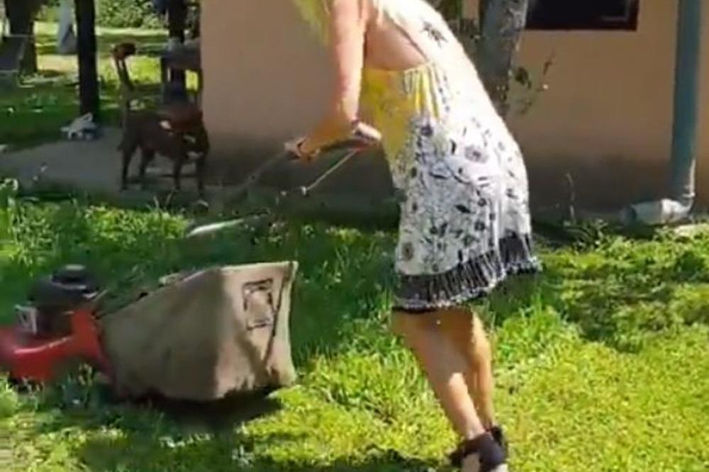 NADEŽDA POKAZALA ŠTA RADI KADA ODE NA SELO: Biljićeva dohvatia kosilicu u ruke, a jedan DETALJ SU SVI PRIMETILI!