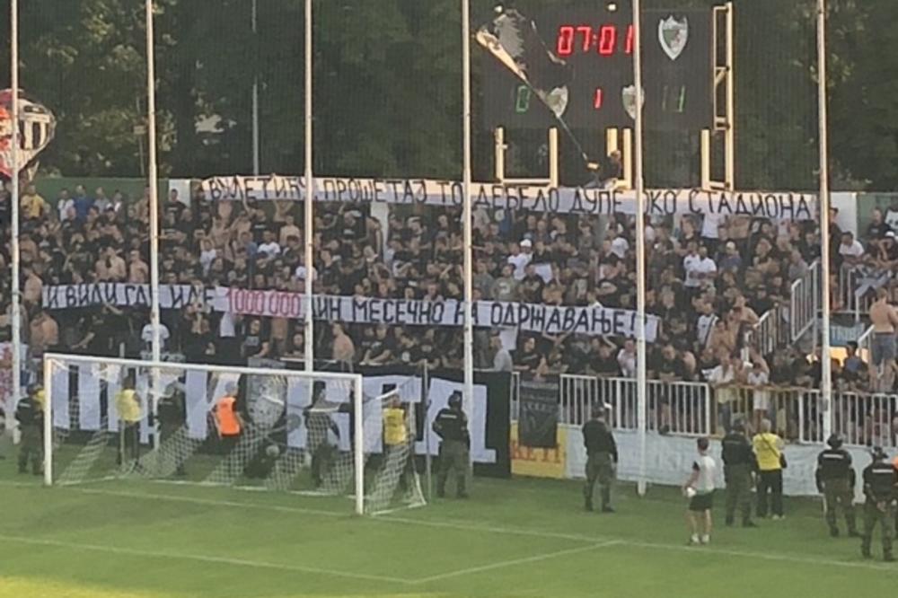 GROBARI IZVREĐALI VULETIĆA TRANSPARENTOM: Potpredsednik Partizana im ekspresno odgovorio!