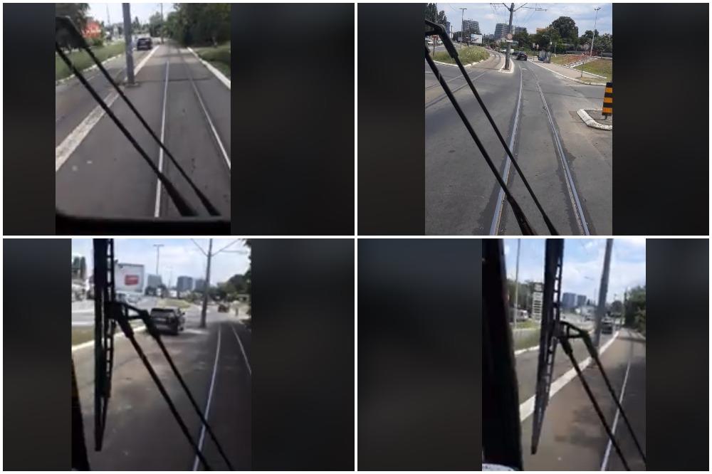 CRNI AUTO DIVLJA PO BEOGRADU! Vozi u kontra smeru, OVAJ SNIMAK JE ŠOK! (FOTO)