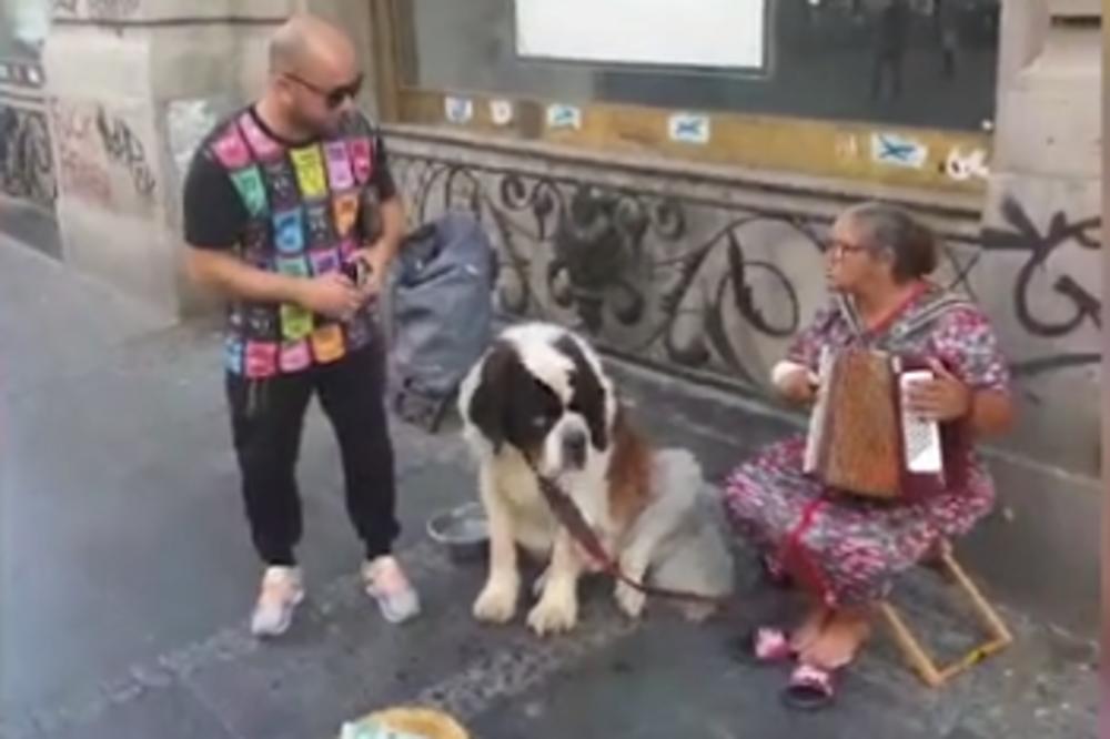 SVE ZA INSTAGRAM! Mili se SPRDA sa bakicom koja PROSI da bi snimio kako joj daje 50 DINARA??? (VIDEO)