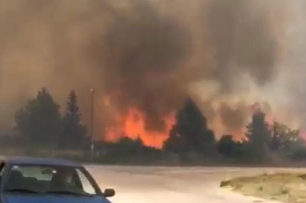 OGROMAN POŽAR U ŠIBENIKU! Vatrena STIHIJA se širi na sve strane! 52 VATROGASCA NA LICU MESTA (VIDEO)