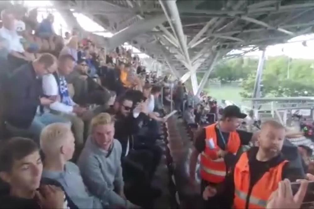 ALBANCI IZAZVALI INCIDENTE NA MEČU ZVEZDE: Uleteli sa zastavom Kosova i vređali, a ovako je reagovalo obezbeđenje!