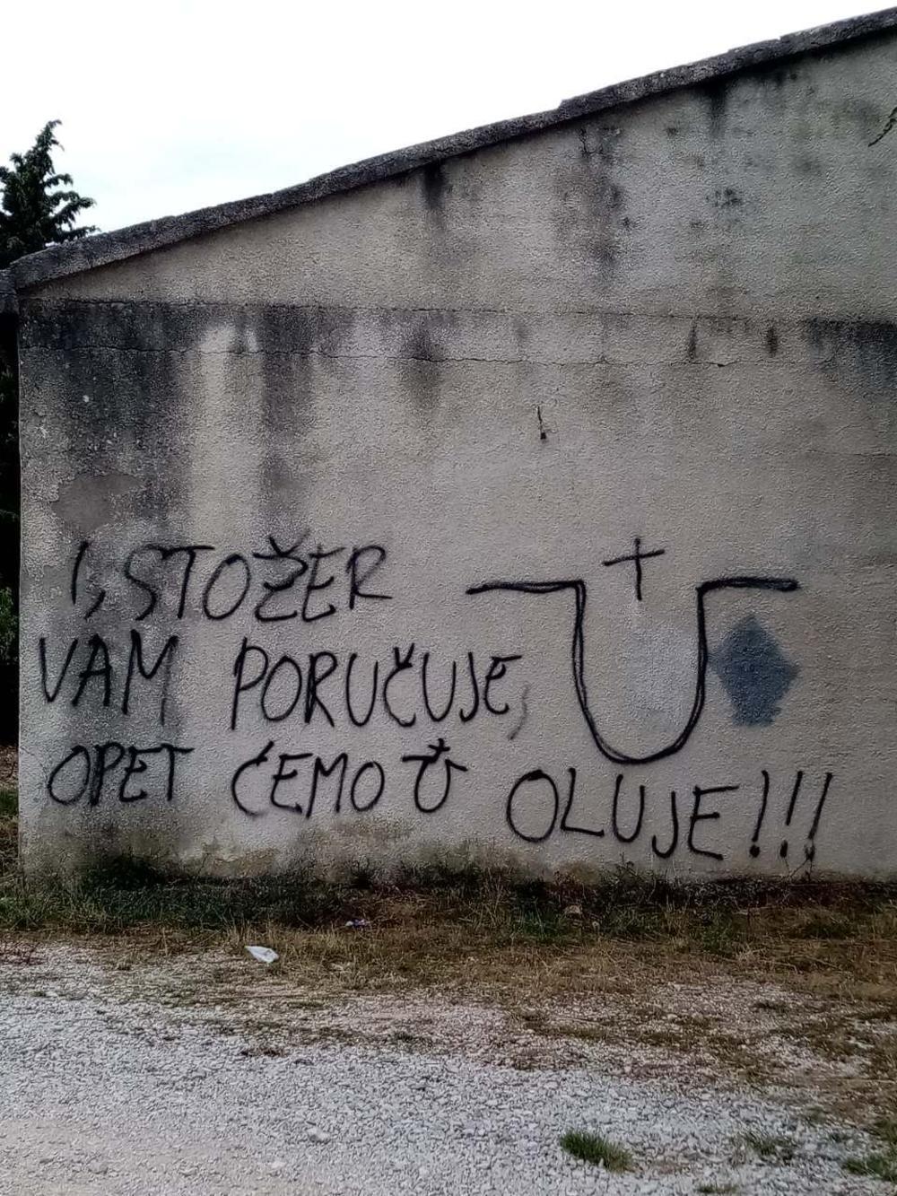 Ustaški grafit na zid  