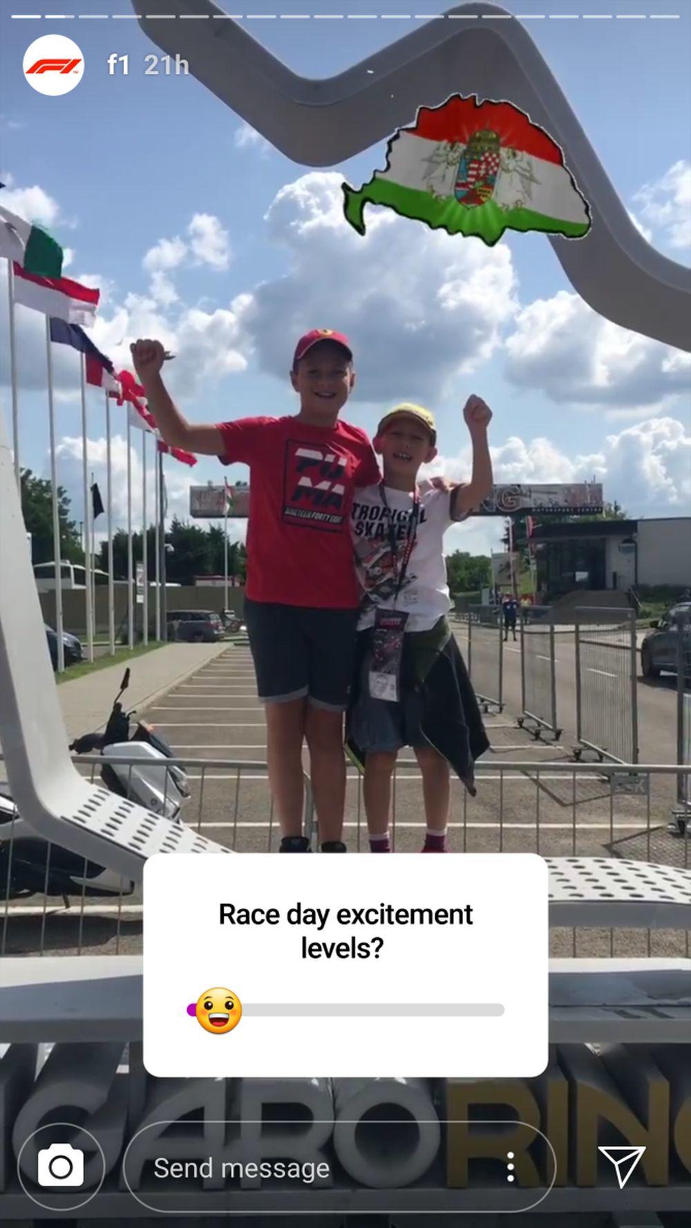 Slika karte Velike Mađarske koja je objavljena na Instagramu Formule 1