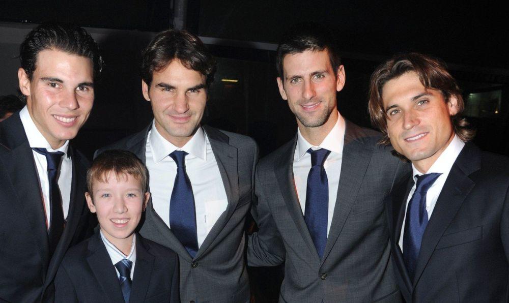 Rafael Nadal, Rodžer Federer, Novak Đoković i David Ferer