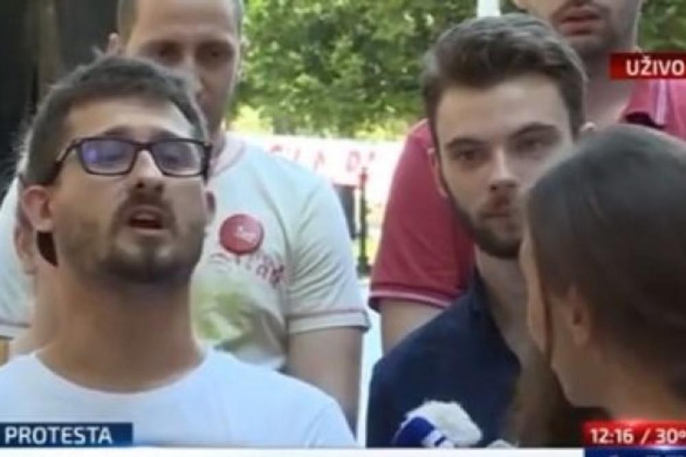OVAJ MOMAK TVRDI DA JE DOBIO BATINE ISPRED PREDSEDNIŠTVA SRBIJE Modrice pokazao, ali i pobegao od novinarke