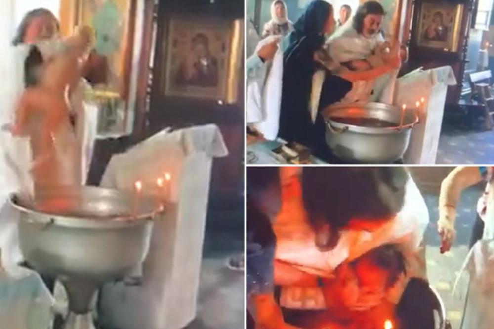 STRAVA I UŽAS, SVEŠTENIK DAVIO DETE DOK GA JE KRSTIO: Majka pritrčala da spasi bebu, ON JOJ JE OTIMAO! (VIDEO)