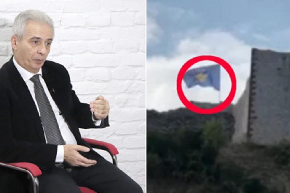 ONI HOĆE DA ZATRU SVE ŠTO JE SRPSKO! Drecun GRMI zbog zastave TZV. KOSOVA NA NOVOM BRDU!