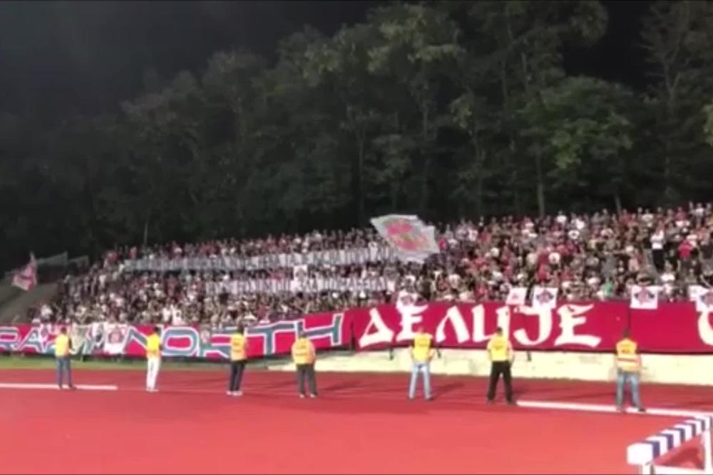 DELIJE STALE U ODBRANU VLADA GEORGIEVA: Navijači Zvezde Njegoševim stihovima uništili Mila Đukanovića i Crnogorce!