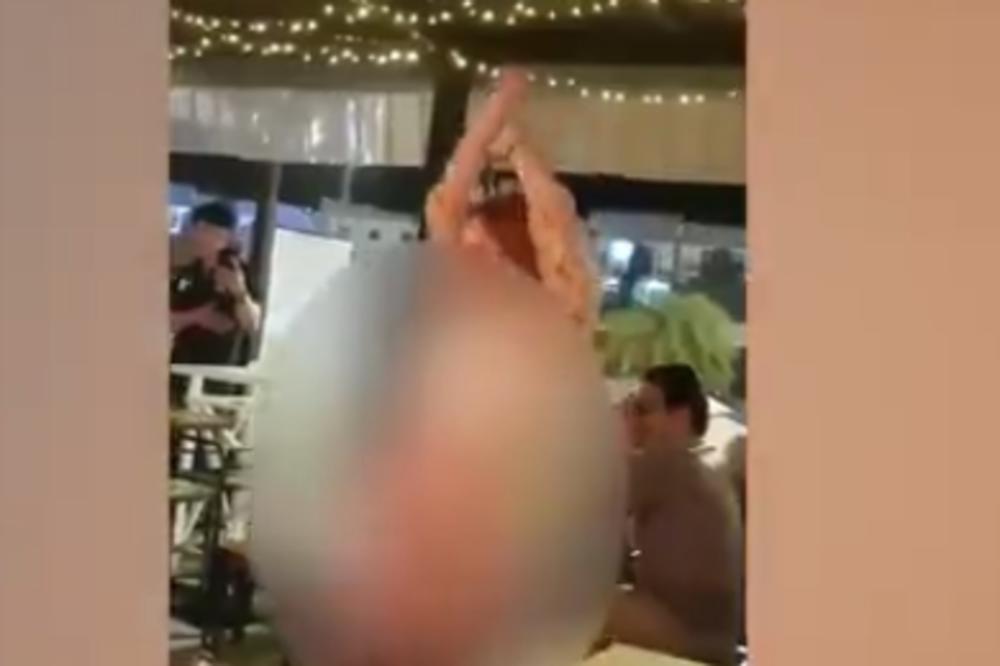 SKINULA SE SKROZ GOLA U PREPUNOM RESTORANU! Žena popila previše, pa izvela šou pred šokiranim gostima (VIDEO)