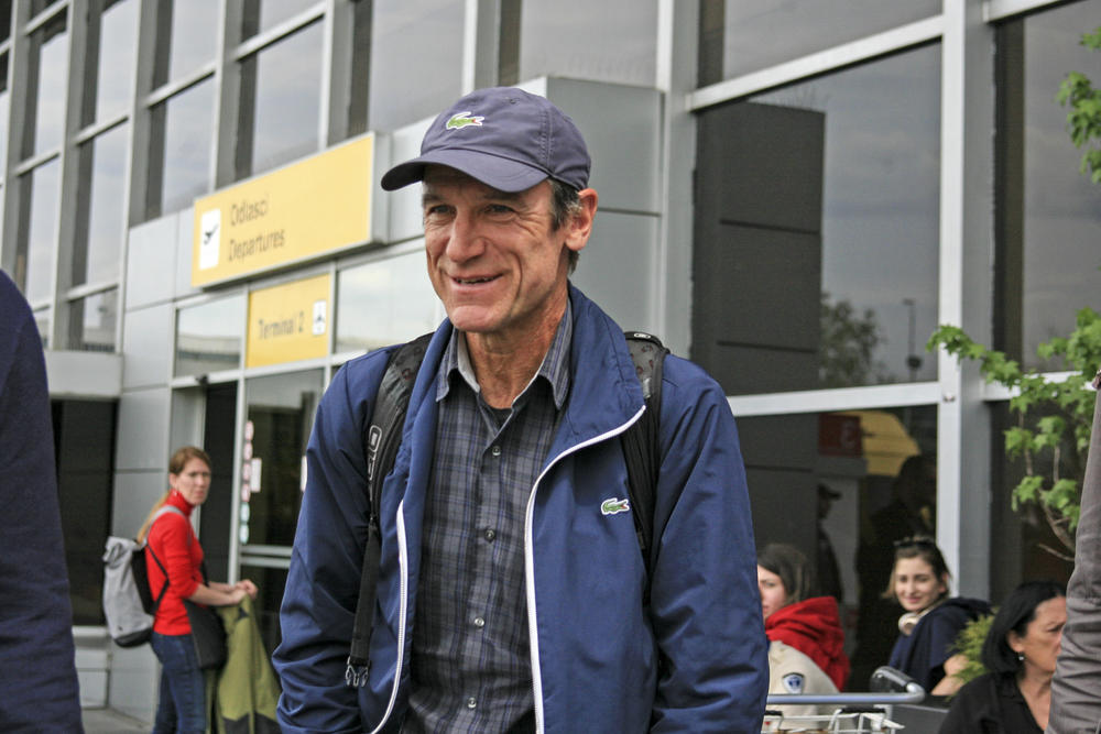 Mats Vilander na beogradskom aerodromu  