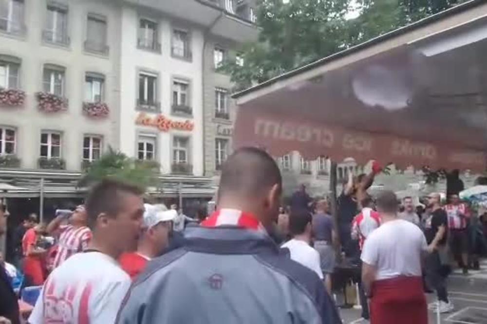 LUDNICA U BERNU: Delije usred zemlje u kojoj je sedište UEFA grme stihove zbog kojih ih UEFA progoni!
