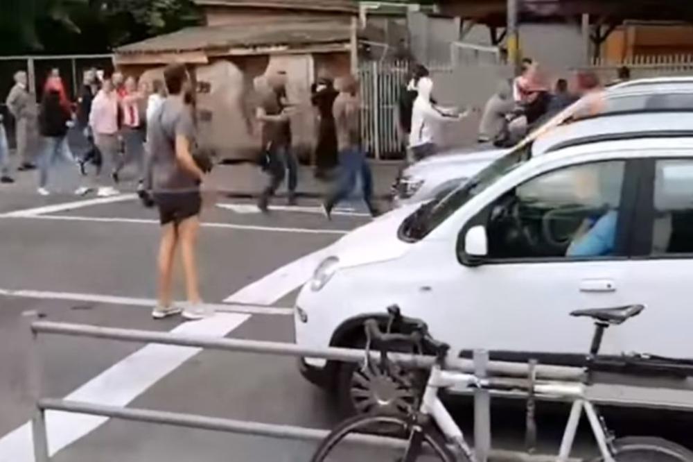 PROCURIO SNIMAK BRUTALNE TUČE DELIJA U BERNU: Navijači Zvezde su bili nemilosrdni prema lokalcima!